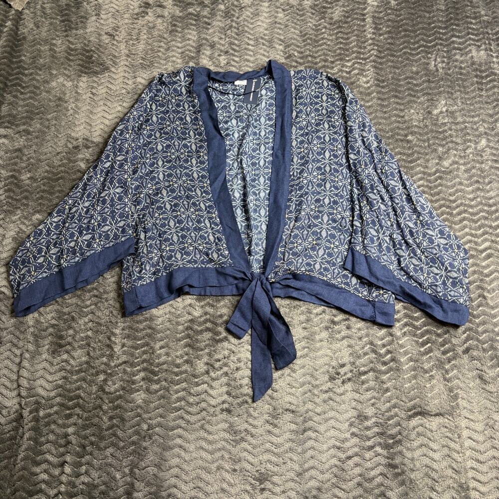 Melrose and market open light weight one size flowy open blue cardigan